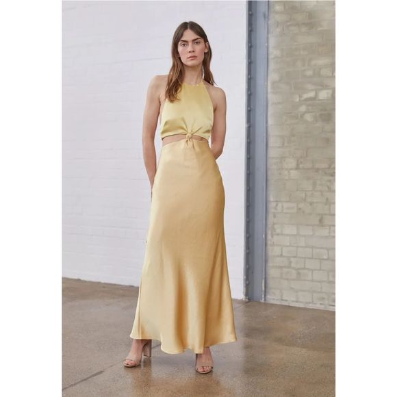 New Bec & Bridge CARRIE HALTER MAXI DRESS  Size Us 10 Australian 14 - Picture 1 of 8
